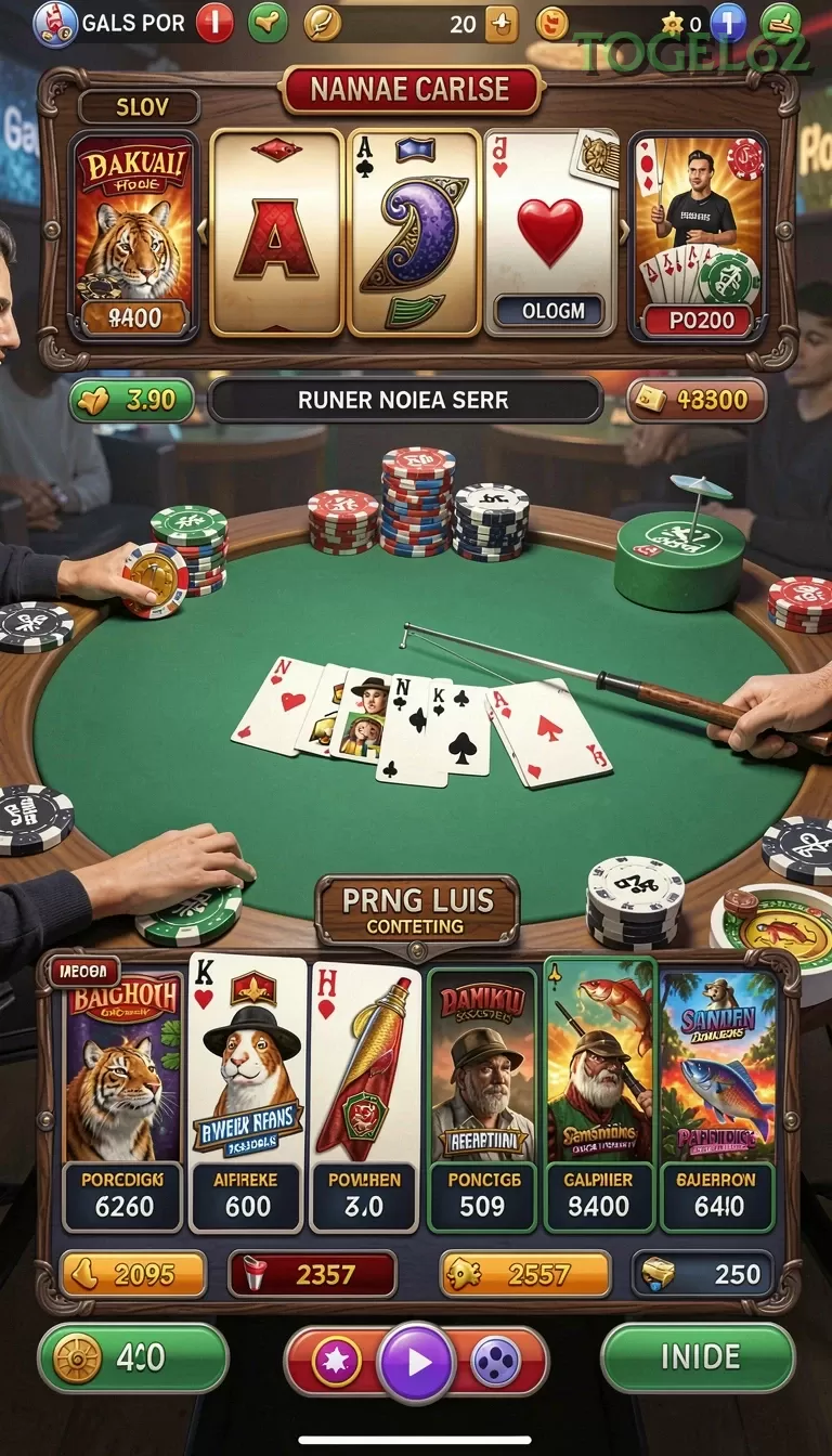 Cuplikan layar KINGSLOT — menu navigasi